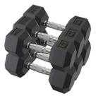 Kit Halteres Sextavado Emborrachado 12,5kg / 15kg / 17,5kg