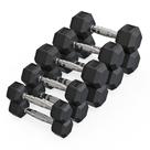 Kit Halteres Sextavado Emborrachado pares 2,5/5/12,5/15/20kg Kit Halteres Sextavado Emborrachado pares 2,5/5/12,5/15/20kg