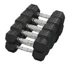 Kit Halteres Sextavado Emborrachado pares 4/6/8/10 e 12,5 kg