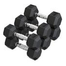 Kit Halteres Sextavado Emborrachado Pares 6kg 8kg 10kg