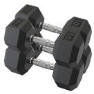 Kit Halteres Sextavado Emborrachado Pares de 17,5kg e 20kg