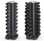 Kit Halteres Sextavado - Pares 2 a 12,5kg Com Suporte Torre Kit Halteres Sextavado - Pares 2 a 12,5kg Com Suporte Torre