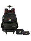 Kit Harry Potter Mochila Rodas + Estojo Box + Estojo Triplo
