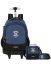 Kit Harry Potter Mochila Rodas + Lancheira + Estojo Triplo