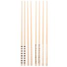 Kit Hashi de Bambu 4 Pares 24cm Palitos Japoneses Sushi Lyor Estampa Geométrica