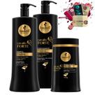 Kit Haskell Cavalo Forte Shampoo Condicionador Mascara 1l Kg