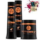 Kit Haskell Encorpa Cabelo Shampoo Cond 500ml Masc 500gr