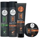 Kit Haskell Homem + Shampoo Creme Pomada 4 Itens Completo