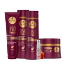 Kit Haskell Liso com Força 300ml 4 Itens Completo + Presente Lourre 15ml