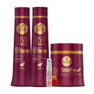 Kit Haskell Liso com Força Shampoo 500ML 1 Condicionador 500ML 1 Mascara 500ML + Presente Lourre 15ml