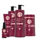 Kit Haskell Quina Rosa Sh Cond Máscara 1Litro 5 Itens Completo