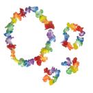 Kit Havaiano 4 Peças - Colar, Coroa, Pulseira e Tornozeleira