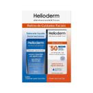 Kit Helioderm Protetor Solar Facial FPS50 Sabonete Líquido 50ml Proteção UVA UVB Limpeza Facial Controle Oleosidade Textura Leve Rápida Absorção