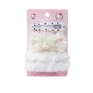Kit Hello Kitty Presilha e Elástico Felpudo Acessório de Cabelo Scrunchie Infantil Feminino
