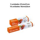 Kit Herméticos sacos com 10 unidades 18cmx23 e 5 unidades 27cmx23cm