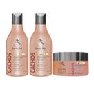 Kit Hidratação Cachos Dama Hair Shampoo, Máscara Hidratação e Condicionador 3 Produtos