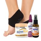Kit Hidratação e Cuidado para os Pés Resecados Nobrevie Meia Homeo Mag Hemo Lien e Home Free