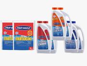 Kit HIDROAZUL Piscinas Cloro Multiação 2kg Algicida Manutenção 2L Floc Plus 2em1 2L Algicida Choque 2L