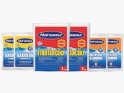 Kit HIDROAZUL Piscinas Cloro Multiação 2kg Barrilha 4kg Sulfato 4kg
