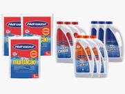 Kit HIDROAZUL Piscinas Cloro Multiação 3kg Algicida Manutenção 3L Floc Plus 2em1 3L Algicida Choque 3L
