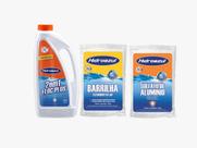 Kit HIDROAZUL Tratamento Piscinas Floc Plus 2em1 1L Barrilha 2kg Sulfato 2kg