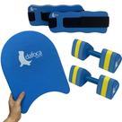 Kit Hidroginástica Prancha Grande 40cm + Caneleira 3 à 4kg + Halter Médio Dafoca Sports