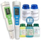 Kit Hidroponia: Phmetro + Condutivimetro + Soluções