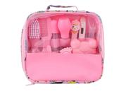 Kit Higiene 13 peças Cuidados Saúde Bebê Termômetro Recém Nascido Cor Rosa
