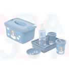 Kit Higiene 5 Peças + Caixa Organizadora Urso Azul Kit Higiene 5 Peças + Caixa Organizadora Urso Azul