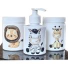 Kit Higiene Babê Safari 3 pçs - Tampa Com Trava - Plástico