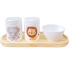 Kit Higiene Babê Safari 4 pçs - Com Bandeja e Tampa c/ trava