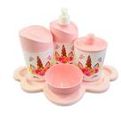 Kit Higiene Baby 3 Unicórnios c/bandeja MDF Menina