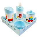 Kit Higiene Baby Brinquedos Menino e Menina c/bandeja em MDF
