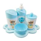 Kit Higiene Baby Ursinho Baloeiro Menino c/bandeja em MDF