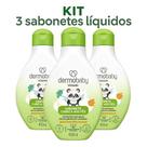 Kit Higiene bebê 3 Sabonetes Líquidos Dermobaby 400ml Hipoalergênico Sem Parabenos Vegano