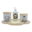 Kit higiene bebê 4 peças Safari - Bandeja Nuvem - 101