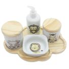 Kit higiene bebê 5 peças Safari - Bandeja Nuvem - 102.10 Kit higiene bebê 5 peças Safari - Bandeja Nuvem - 102.10