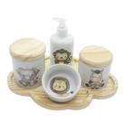 Kit higiene bebê 5 peças Safari - Bandeja Nuvem - 102 Kit higiene bebê 5 peças Safari - Bandeja Nuvem - 102