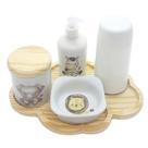 Kit higiene bebê 5 peças - Safari Nuvem pinus Molh Quad Dec.