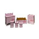 Kit Higiene Bebê 6 Peças em Madeira Mdf Adesivado