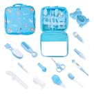 Kit Higiene Bebê Completo com Bolsa Azul Cuidados Infantil