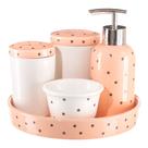 Kit Higiene Bebê Infantil Porta Algodão Banheiro Quarto 5 Pç