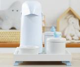 Kit Higiene Bebê K012 Moderno Térmica Banho Porcelana Bandeja Espelho Urso Cavalo Azul Kit Higiene Bebê K012 Moderno Térmica Banho Porcelana Bandeja Espelho Urso Cavalo Azul