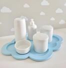 Kit Higiene Bebê K067 Moderno Porcelanas Bandeja Nuvem Mini Térmica 250ml Potes Gel Algodão Kit Higiene Bebê K067 Moderno Porcelanas Bandeja Nuvem Mini Térmica 250ml Potes Gel Algodão