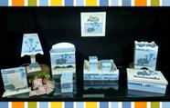 Kit Higiene bebê Mdf 10 peças - CHEVRON AZUL BB DE ELEFANTE AZUL Kit Higiene bebê Mdf 10 peças - CHEVRON AZUL BB DE ELEFANTE AZUL