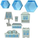 Kit Higiene bebê mdf 8 pçs + 3 Nichos Azul - BALÃO (Pronta Entrega) Kit Higiene bebê mdf 8 pçs + 3 Nichos Azul - BALÃO (Pronta Entrega)