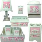 kit higiene bebe mdf decorado 8pçs - PRINCESA