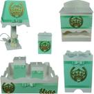 Kit Higiene bebê Mdf menino 7 pçs - VERDE CLARO DE COROA