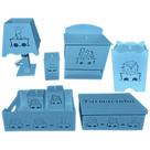 kit higiene bebe mdf menino 8 pçs - SAFARI AZUL BB