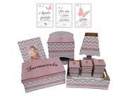 Kit Higiene Bebe Menina Princesa Decoração Quarto Bebe Rose